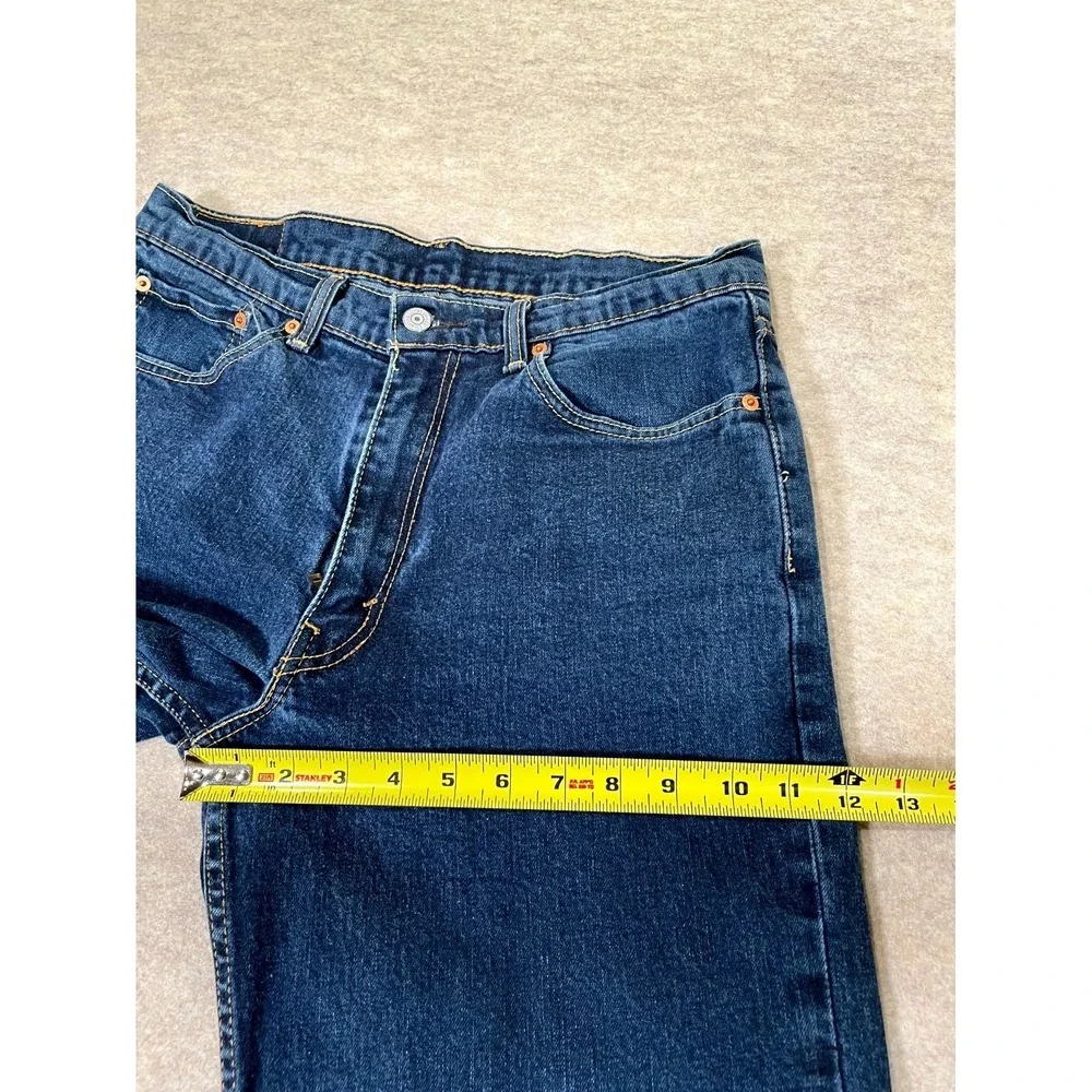 Levi's 550 Jeans Men 34x36 Blue Denim Cotton Stretch High‎ Rise Straight Leg